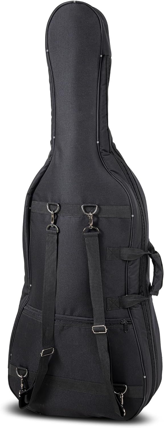 GEWA Cello Gig Bag Aspirante 1/4, 10mm Schaumstoffpolsterung, Rucksackriemen, Notentasche, Bogentasc