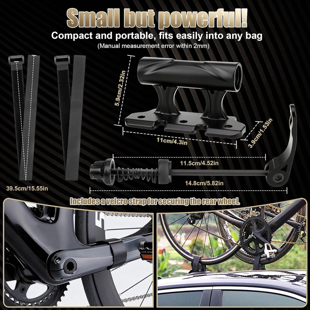 Cyleto Fahrrad Gabelhalterung aus Aluminiumlegierung für Auto Dachträger, mit Schnellspanner & Steck