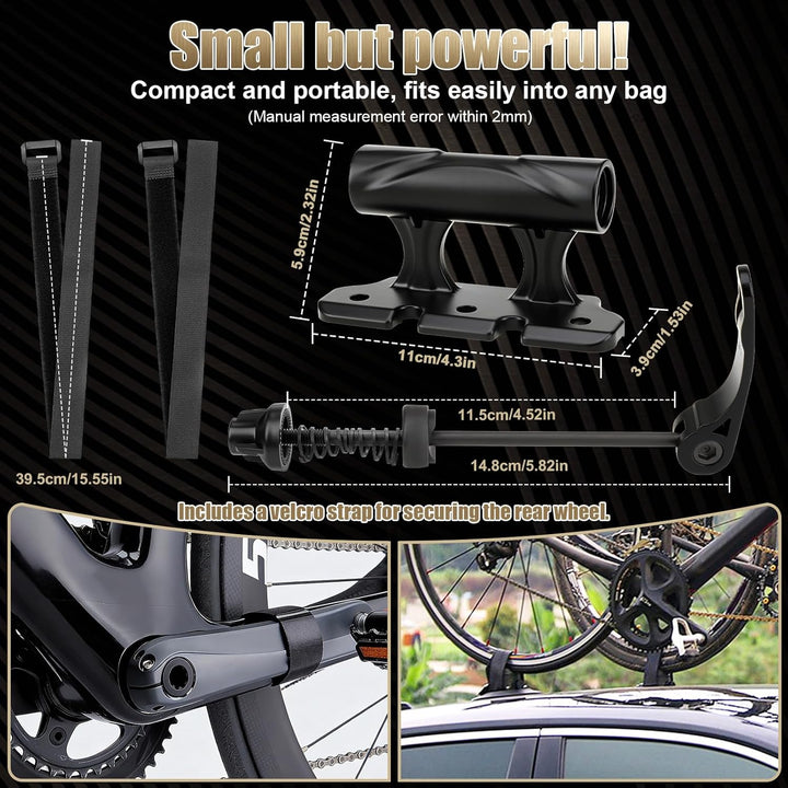 Cyleto Fahrrad Gabelhalterung aus Aluminiumlegierung für Auto Dachträger, mit Schnellspanner & Steck