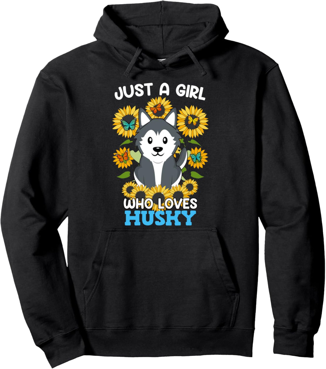 Just a Girl who loves Husky Fanartikel Hundefan Husky Mama Pullover Hoodie