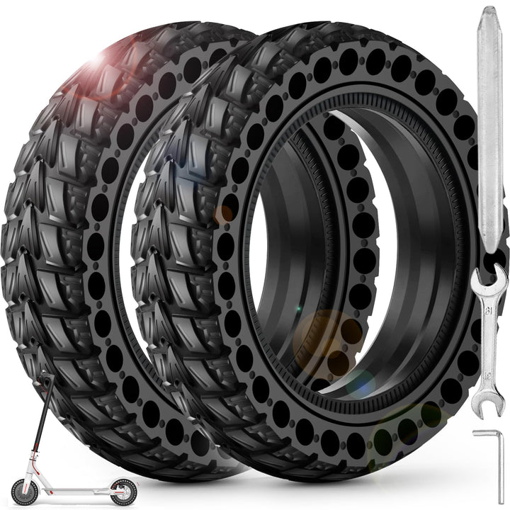 BANGTING 2PCS 50/75-6.1 E Scooter Solid Reifen, 8.5x2 zoll Vollgummireifen, 8 1/2 x2 Ersatzreifen fü