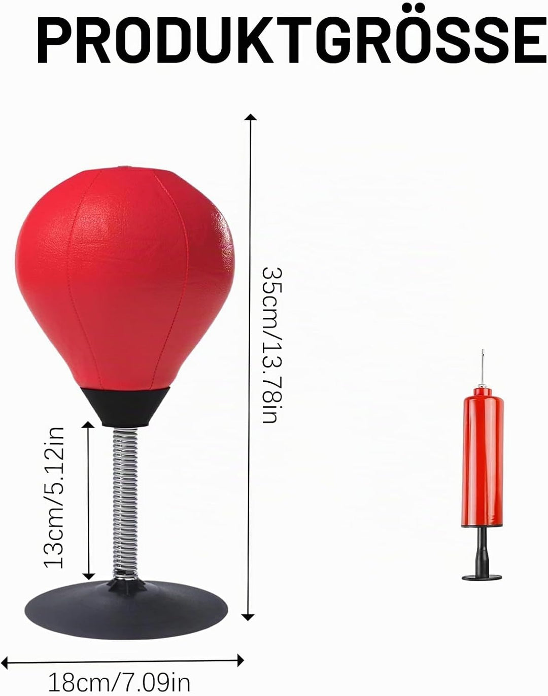 Punchingball, Punchingball Tisch mit Federn, Saugnapf zum Stressabbau für Chef, Kollegen, Freunde, 1