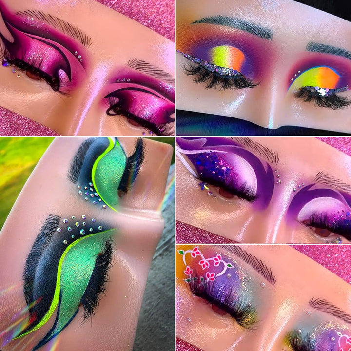 Make-up-Übungsmaske, Gesichtsbrett, Makeup-Training, Silikon-Schaufensterpuppe, Wiederverwendbares R