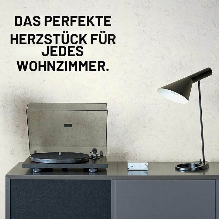 Pro-Ject Primary E Phono, Audiophiler Plug&amp;Play Plattenspieler mit integrierter Phono Vorstufe (Rot)