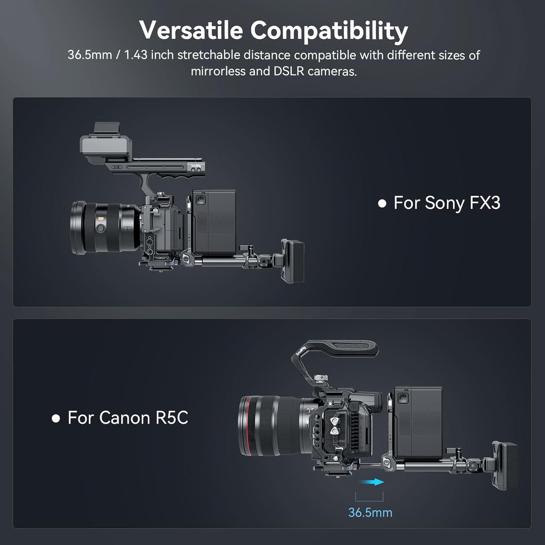 SMALLRIG V-Mount Battery Plate, V-Lock-Akku Mounting Plate mit Schnellwechselplatte für Arca, Brustp