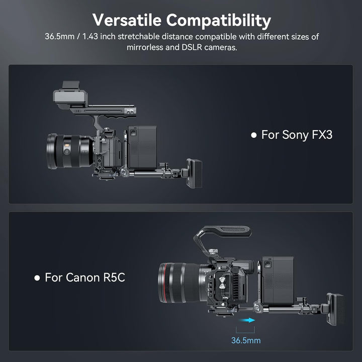 SMALLRIG V-Mount Battery Plate, V-Lock-Akku Mounting Plate mit Schnellwechselplatte für Arca, Brustp