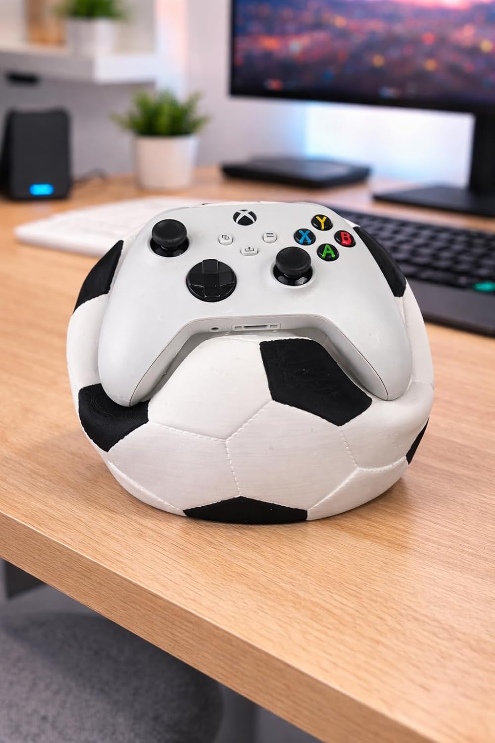 Controller-Halter Fussball – 3D-Gedruckter Standfuss für PlayStation & Xbox | Gamepad Ständer | Deko