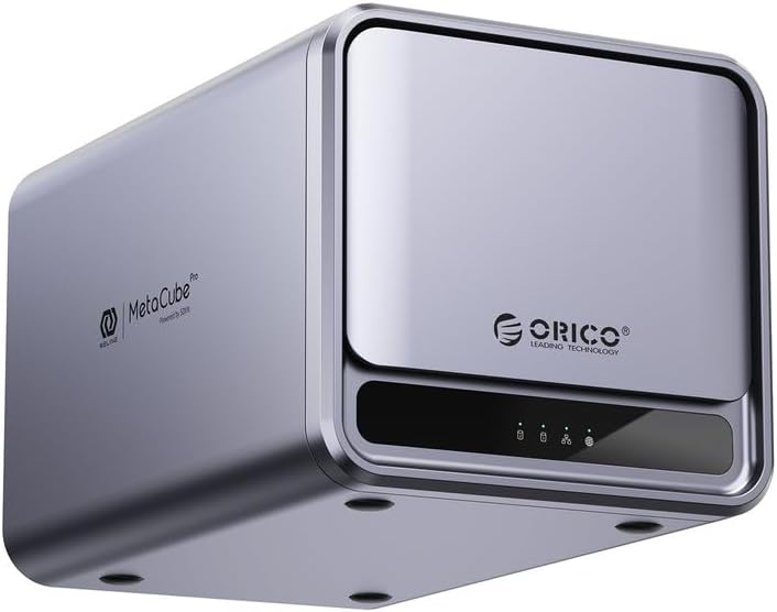 ORICO 2 Bay NAS Speicher und Private Cloud, Netzwerkfähiges Gehäuse mit APP-Anbindung für Familie, S