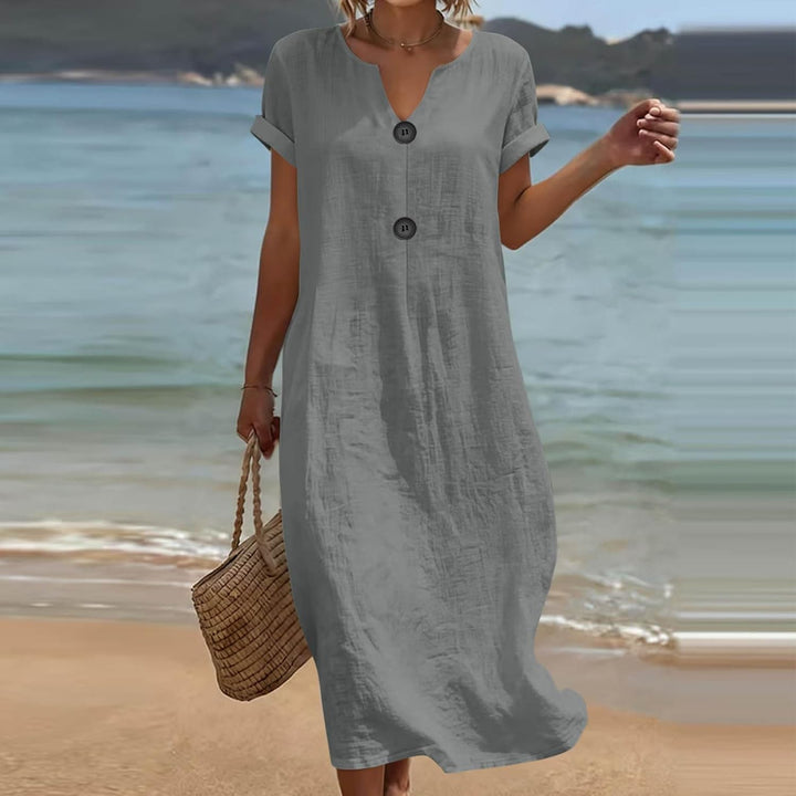 Musselin Kleid Damen Leinenkleider Damen Sommer Baumwolle Leicht Und Luftig | Leinenkleider Damen So