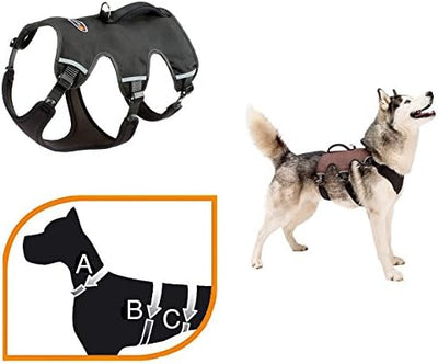 Ferplast Ergonomisches Hundegeschirr Grosse Hunde ERGOTREKKING Small, Geschirr Hund Sechs Verschlüss