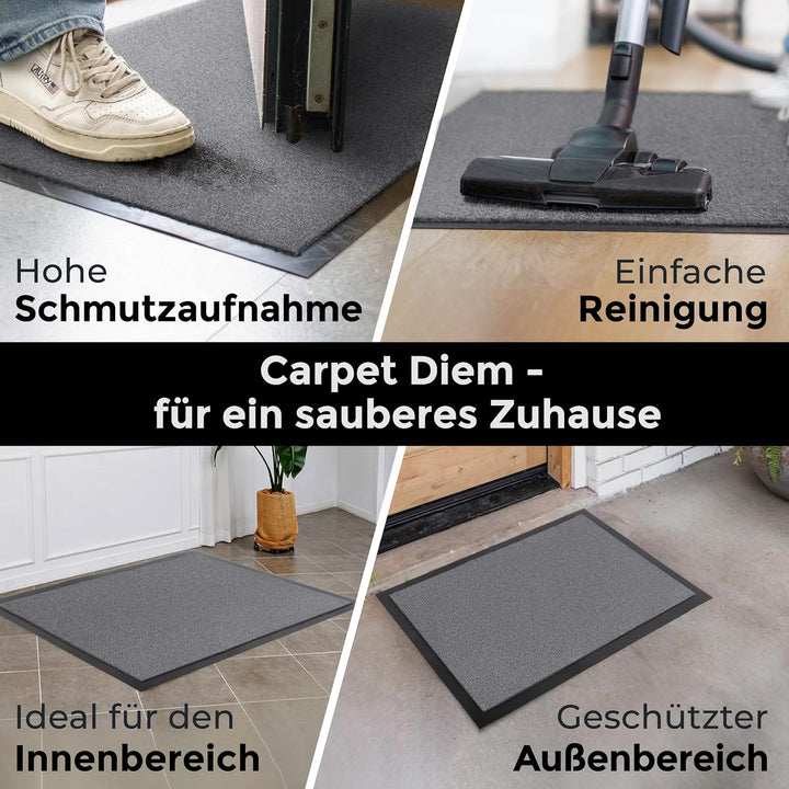 Jan Max Schmutzfangmatte - 8 Farben - Fussmatte mit 2900g/m2 PP Twisted Heatset Faser - 2,4l/m2 Feuc