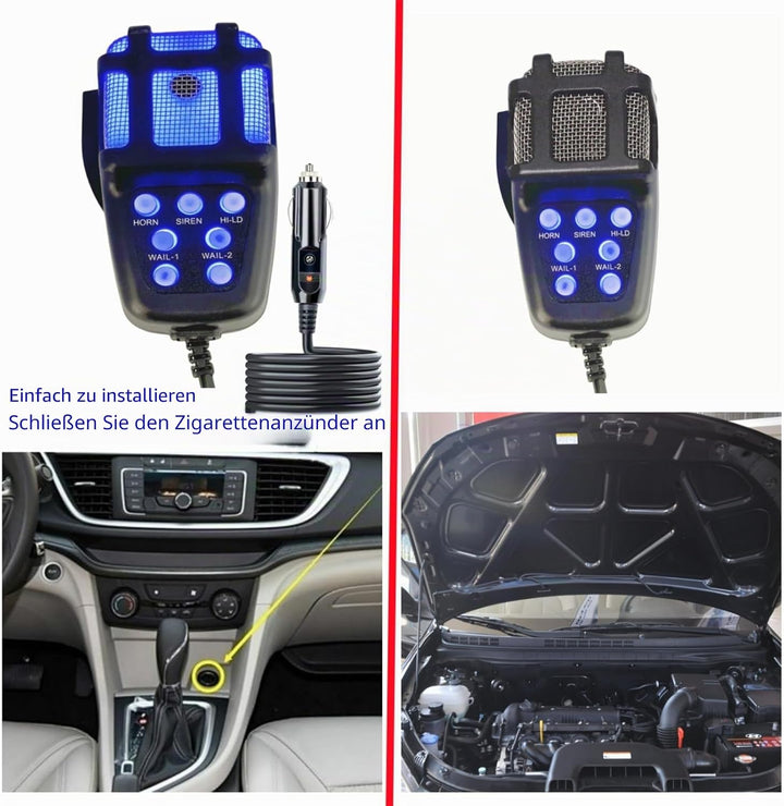 Autohupe Car Horn 7 Ton Alarm Hupe Einfache Verbindung Auto Zigarettenanzünder 135db Notfall Sound V