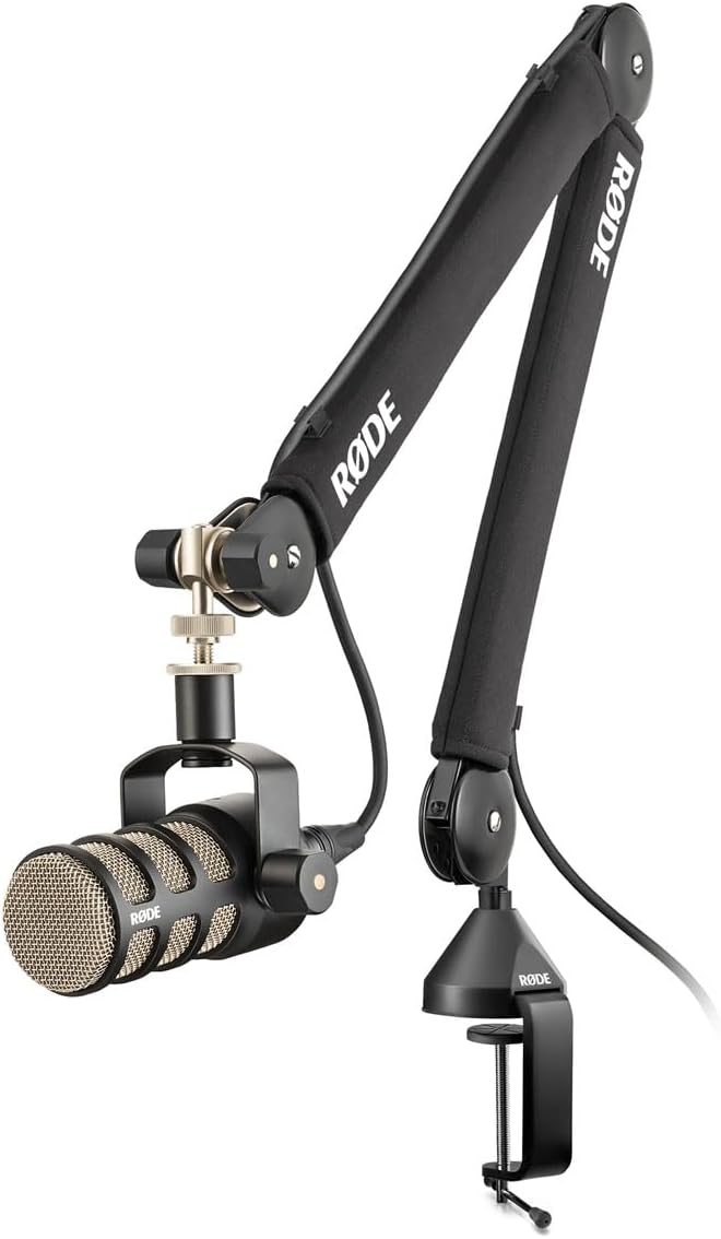 Rode PSA1+ Black Mikrofonarm Tisch-Stativ Schwarz + keepdrum XLR-Kabel PSA1+ Plus mit XLR Kabel Schw