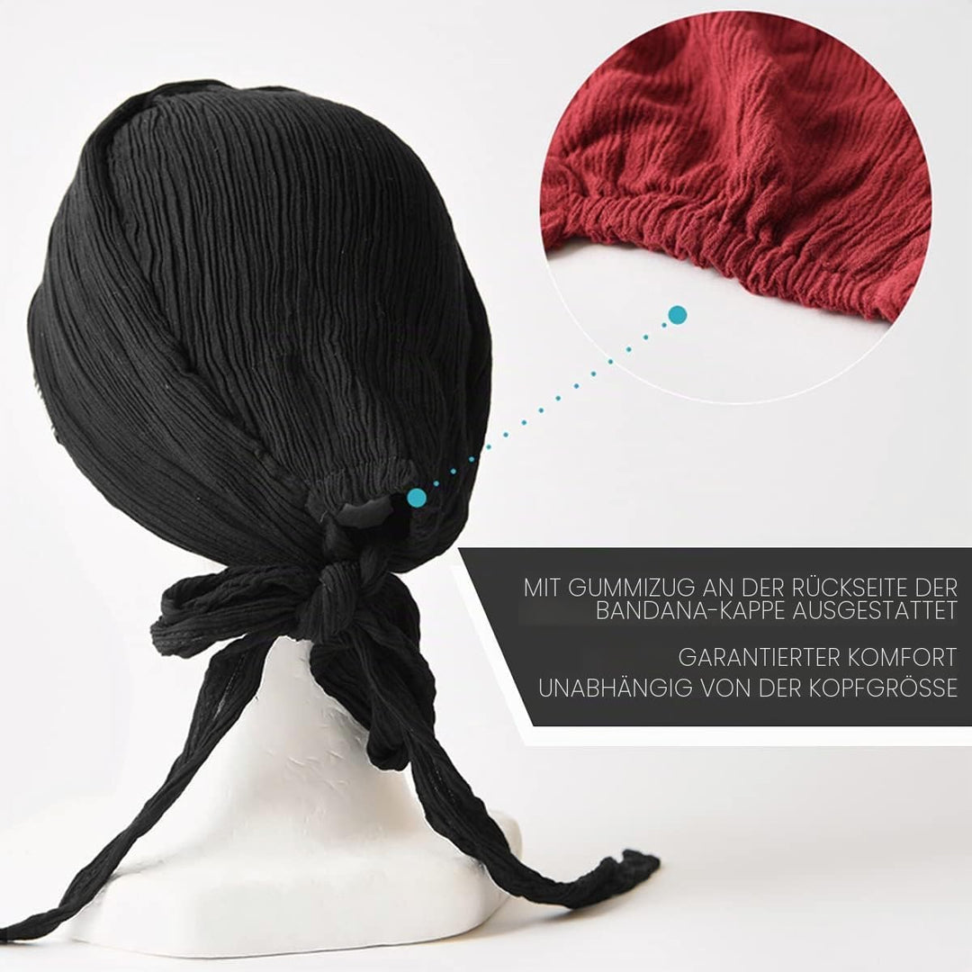 CHARM Raffen Turban Bandana Mütze Kopf Schal Alle Jahnreszeit Boho Schick Pirat Senfgelb, Senfgelb