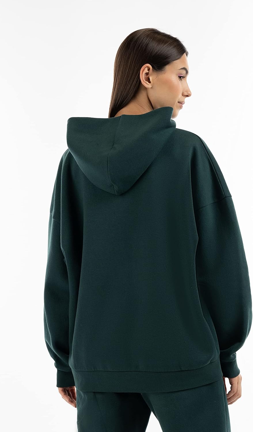 Hootomi Damen Kapuzenpullover, Übergrösse Hooded Sweatshirt XL Dunkelgrün, XL Dunkelgrün
