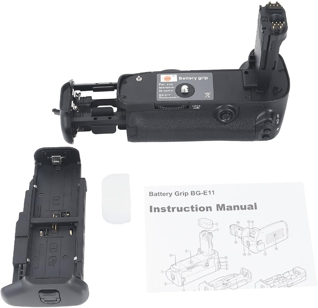 DSTE® Batterie Griff für Canon EOS 5D Mark III 3 SLR Digital Kamera als BG-E11 mit (2 packung) LP-E6