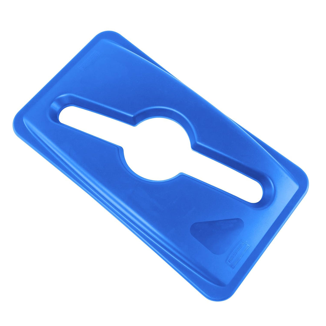 Rubbermaid Commercial Products Slim Jim Commingle Lid for Paper/Bottles/Cans - Blue blau für Slim-Ji