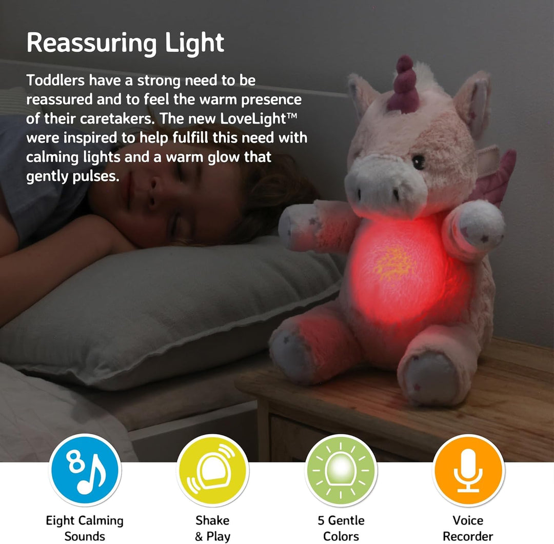 Cloud.b LoveLight™ Buddies - Lily das Einhorn | Beruhigende Klänge | Sprachaufnahme | Shake & Play |