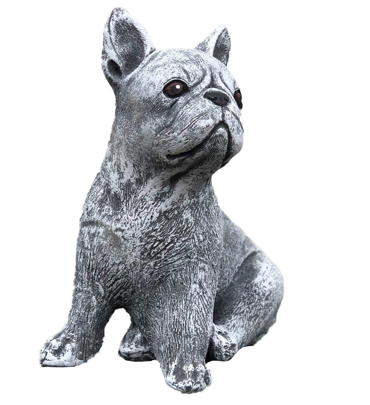 stoneandstyle Steinfigur französische Bulldogge Dogge Hund, Frost- und Wetterfest, handgearbeitet