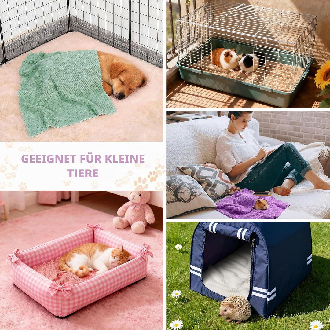 6 Stück Fleece-Decke für Meerschweinchen, 23.5 x 15.5 Zoll Meerschweinchen-Einstreu Wiederverwendbar