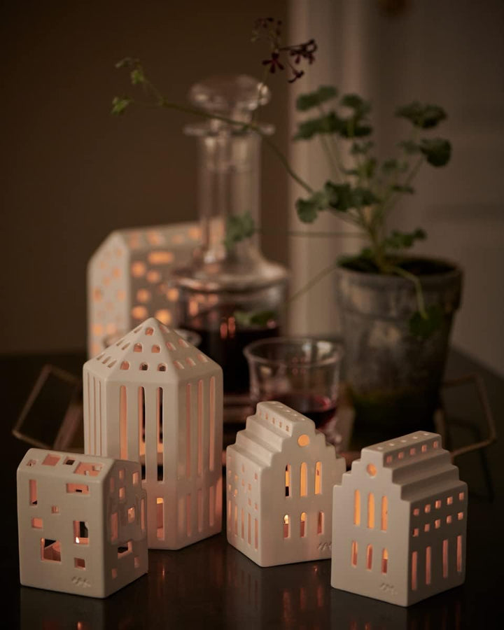 Kähler Lichthaus Functio Urbania Sammlerobjekt dänisches Design, Weiss 7 x 9 cm Weiss, 7 x 9 cm Weis