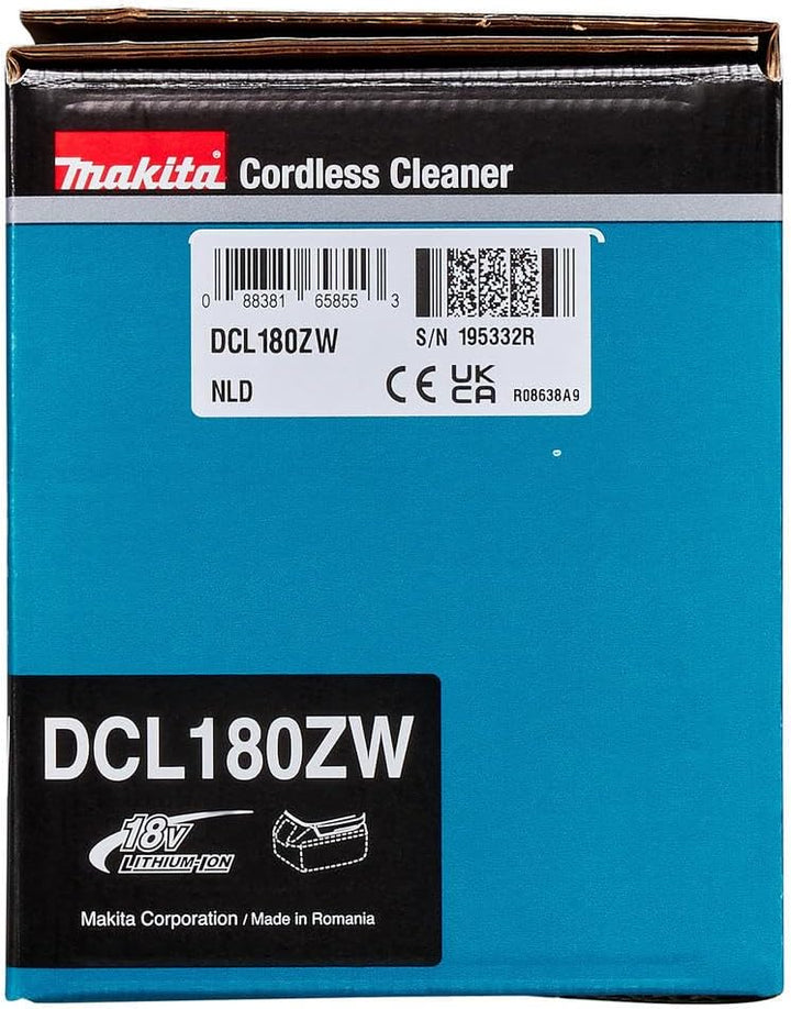 Makita DCL180ZW 18V Li-ION Akku Staubsauger DCL 180 ZW, Metall Kunststoff, 450 millimeters, Weiss