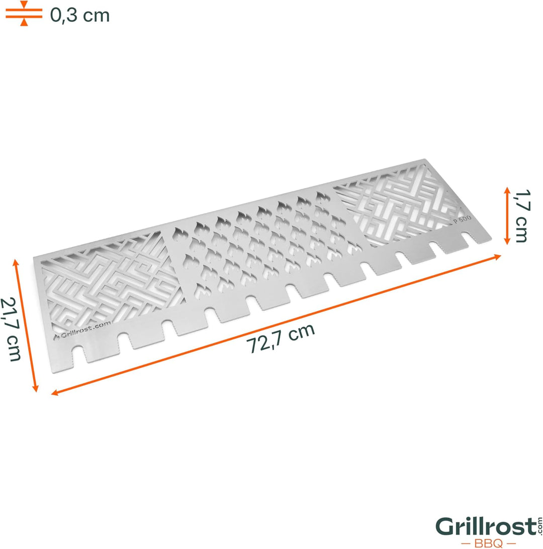 Grillrost.com Das Original Edelstahl Multistation | Warmhalterost für Napoleon Prestige 500 | mit Dr