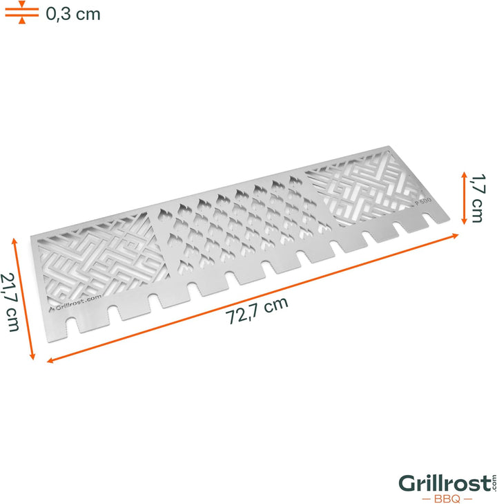 Grillrost.com Das Original Edelstahl Multistation | Warmhalterost für Napoleon Prestige 500 | mit Dr