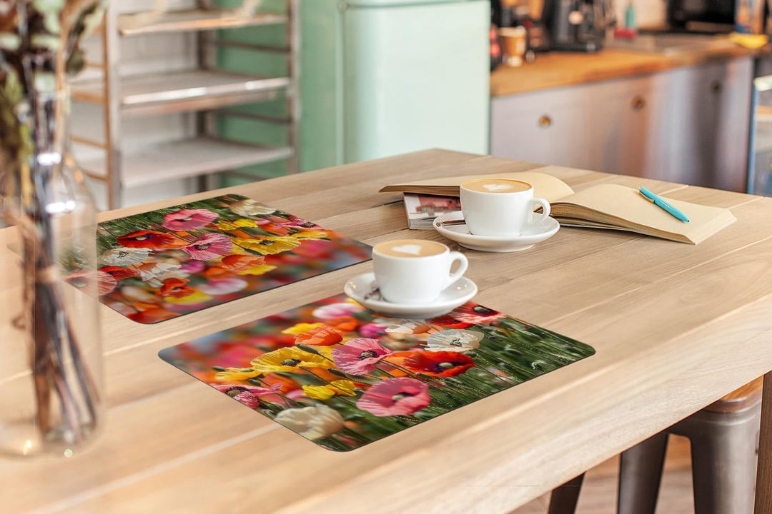 KitchenYeah© Platzsets Abwaschbar 6-Teilig 45x30 cm Tischsets Platzdeckchen Platzset Unterlage Tisch