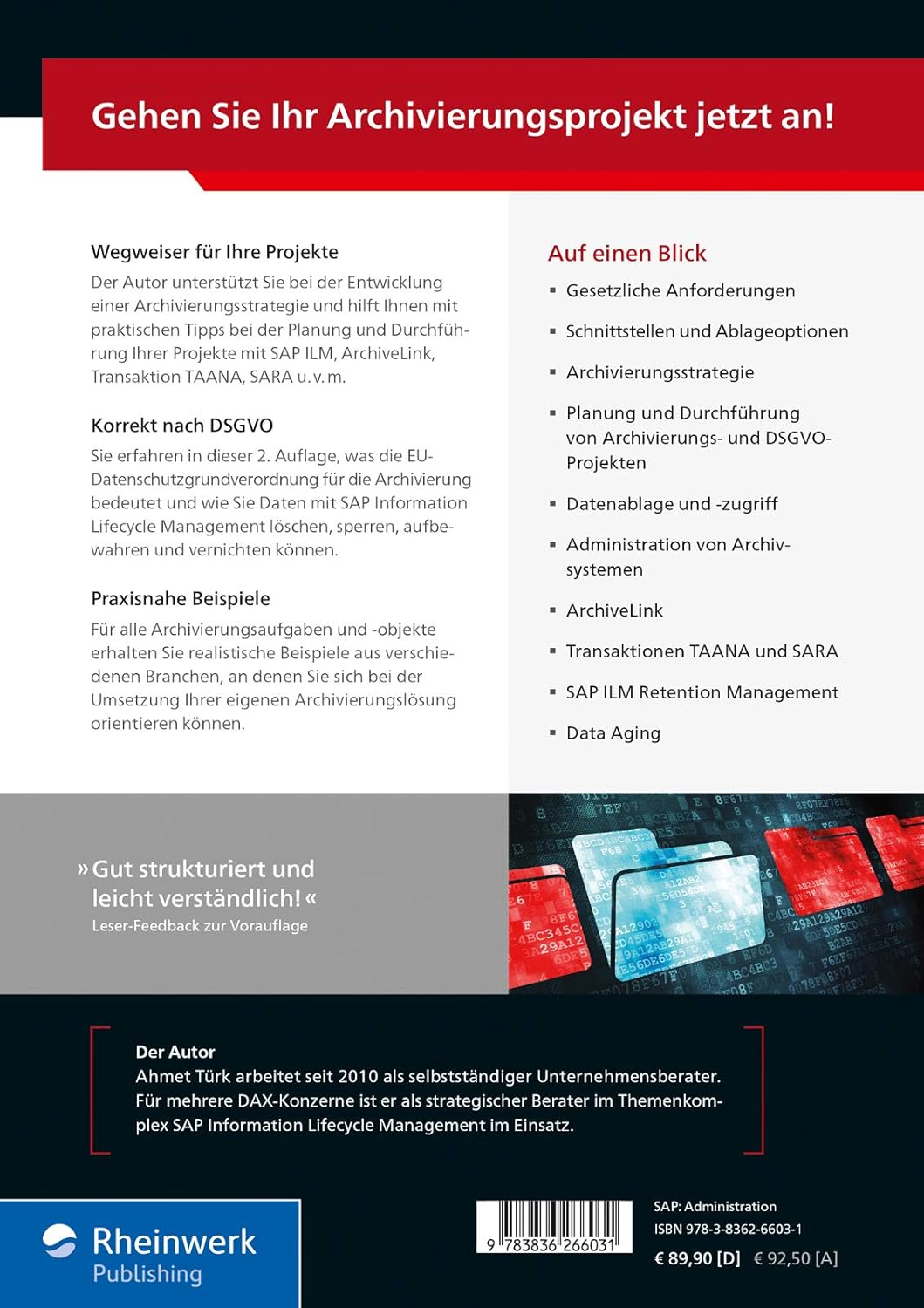SAP-Datenarchivierung: Inkl. DSGVO (GDPR) und SAP ILM Retention Management (SAP PRESS), Gebundenes B