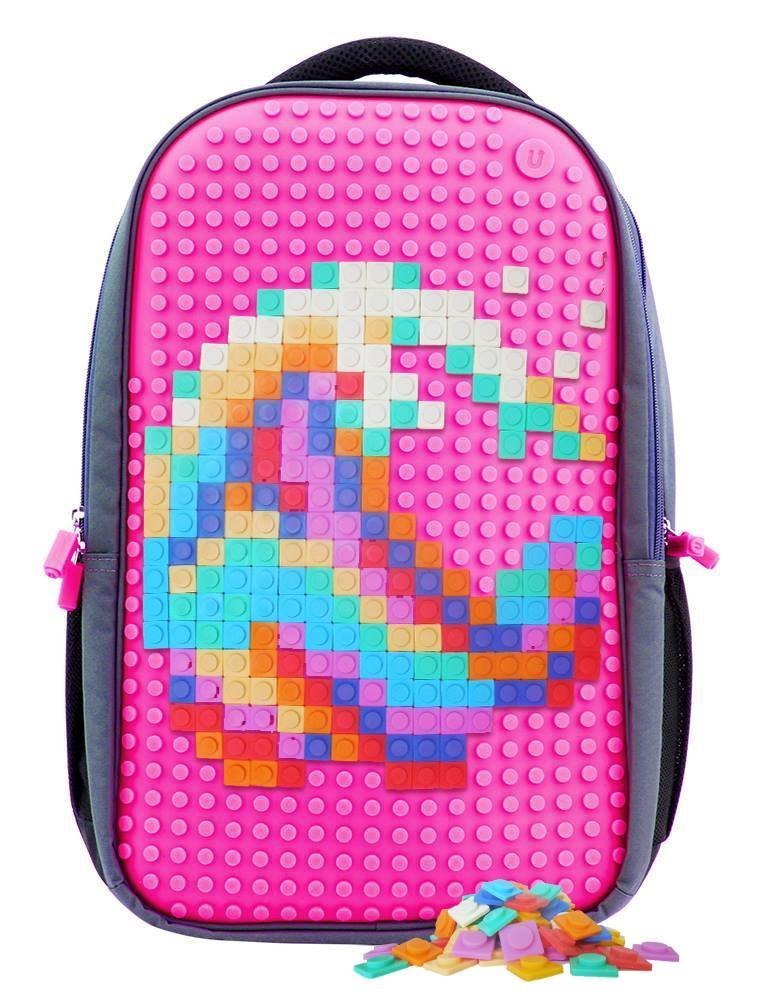 Upixel Trends Double Backpack Rucksack, 43 cm, 15.0 L Rosa, Rosa