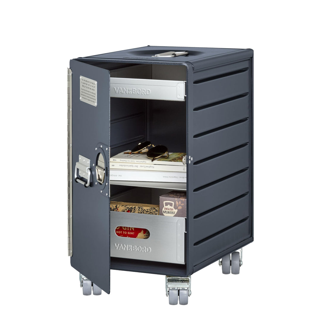 Rollcontainer mit Schubladen, mobiler Aktenschrank, Metallschrank, Schubladenschrank Küche, Druckert