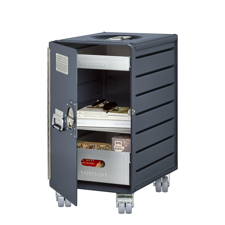 Rollcontainer mit Schubladen, mobiler Aktenschrank, Metallschrank, Schubladenschrank Küche, Druckert