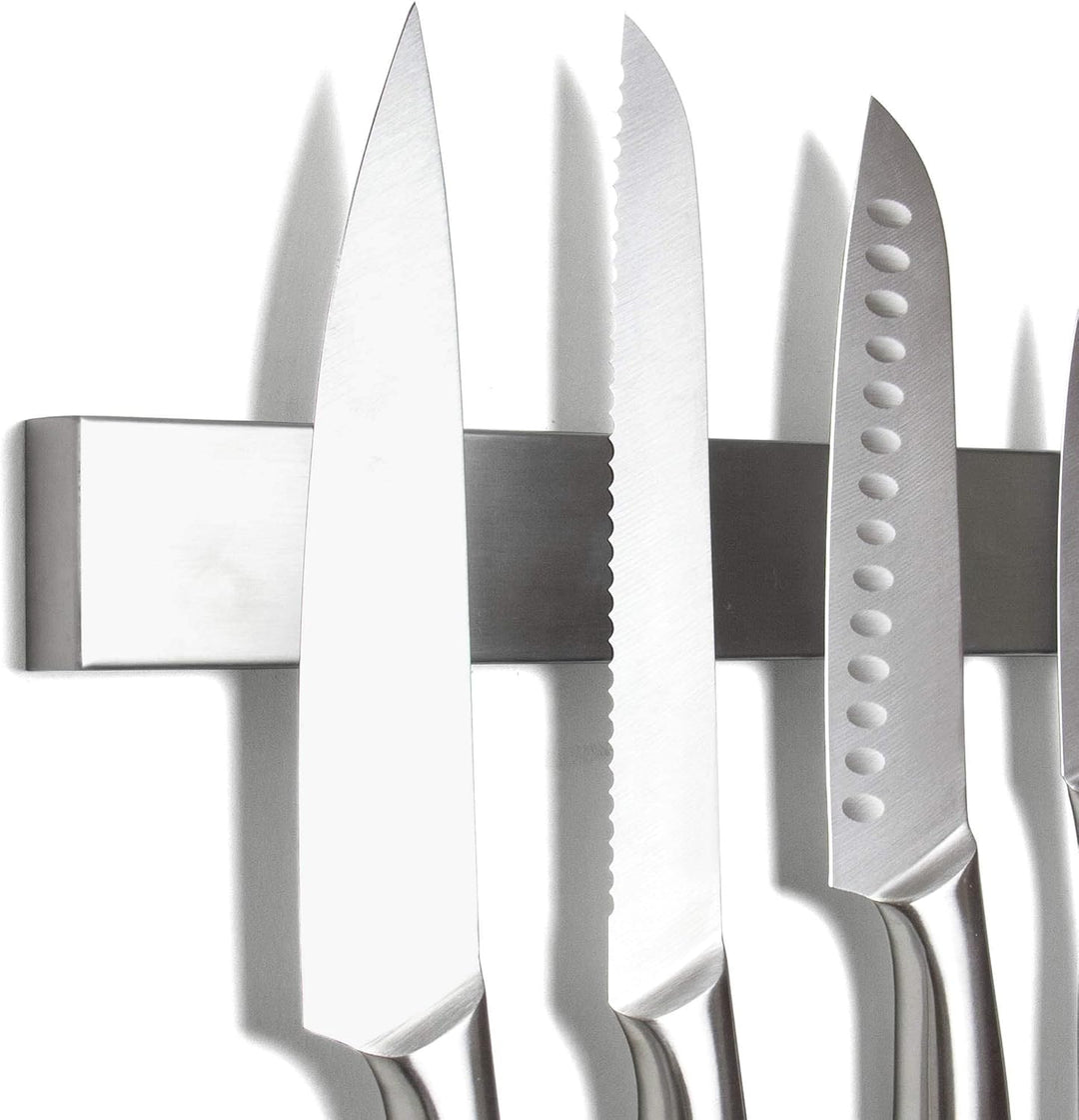 Magnetischemesserträger – Silberstahl (Packung Mit 1) Silberfarbener Stahl, Silberfarbener Stahl