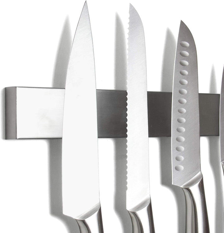 Magnetischemesserträger – Silberstahl (Packung Mit 1) Silberfarbener Stahl, Silberfarbener Stahl