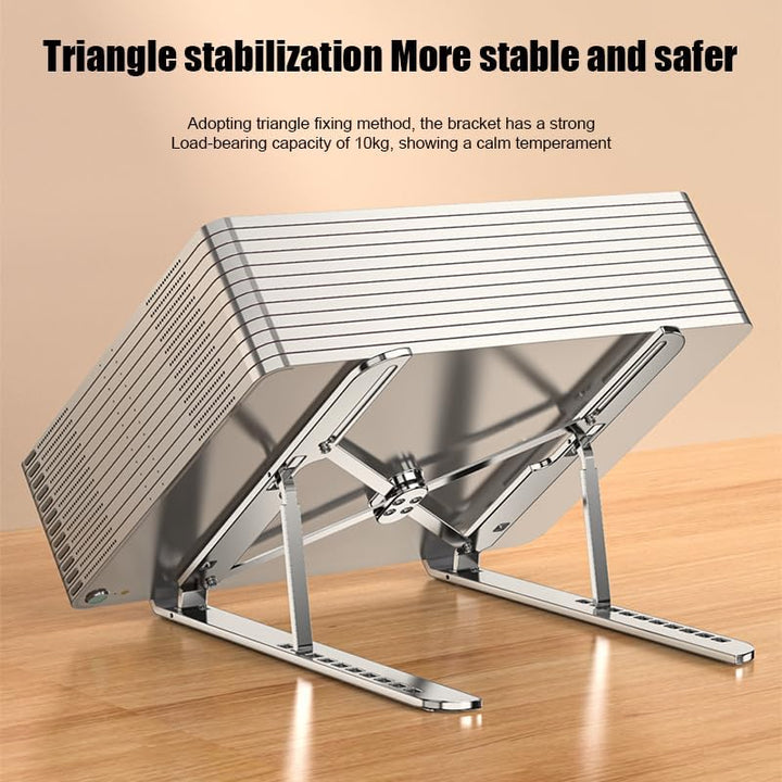 FBJ&Cunma Faltbarer Tragbarer Laptop Ständer, Aluminium Laptop Riser, Computer Ständer für Schreibti
