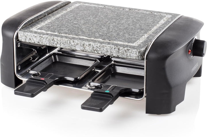 Princess Raclette Grill für bis zu 4 Personen - mit Steingrill und regelbarer Heizstufen, 600 Watt,