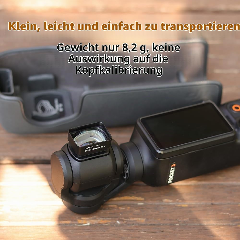 2X Vergrösserungs -Teleobjektiv für Tasche 3 Kamera, 2X Zoomobjektiv, Fernfotografie, HD -Beschichtu
