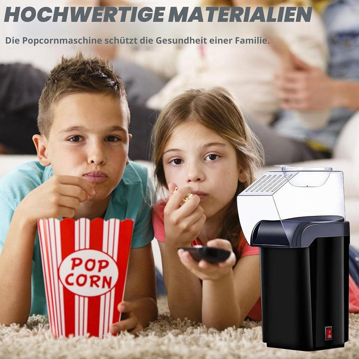 HeissLuft Popcornmaschine, 1200W Elektrische Popcorn Maker Selbstgemachte Schnelles Popcorn 2 Minute