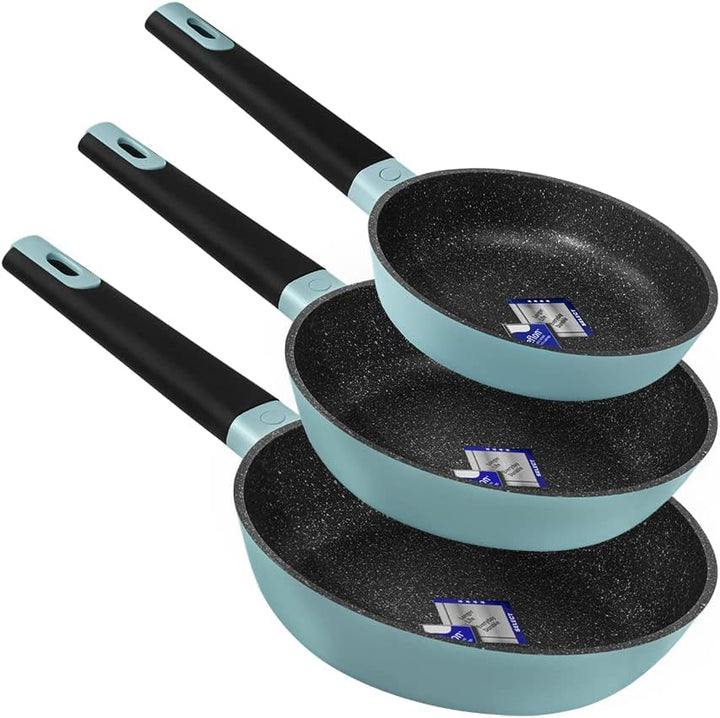 Cecotec Bratpfannen-Set Polka Platinum 20-24-28 Bucket Set Thunder (Experience Kollektion | Blau, 18