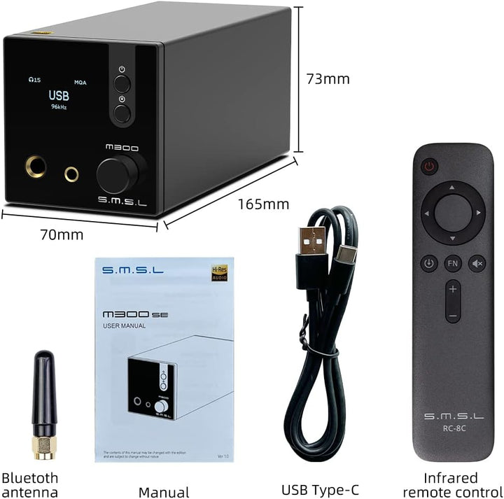 SMSL M300SE(Upgraded),Zwei CS43131 Chip MQA Audio Decoder Ohr Verstärker All-in-one,Dritte Generatio