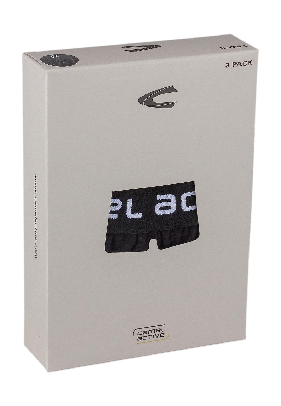 camel active Men Trunks 3er Box 52-54 Schwarz, 52-54 Schwarz