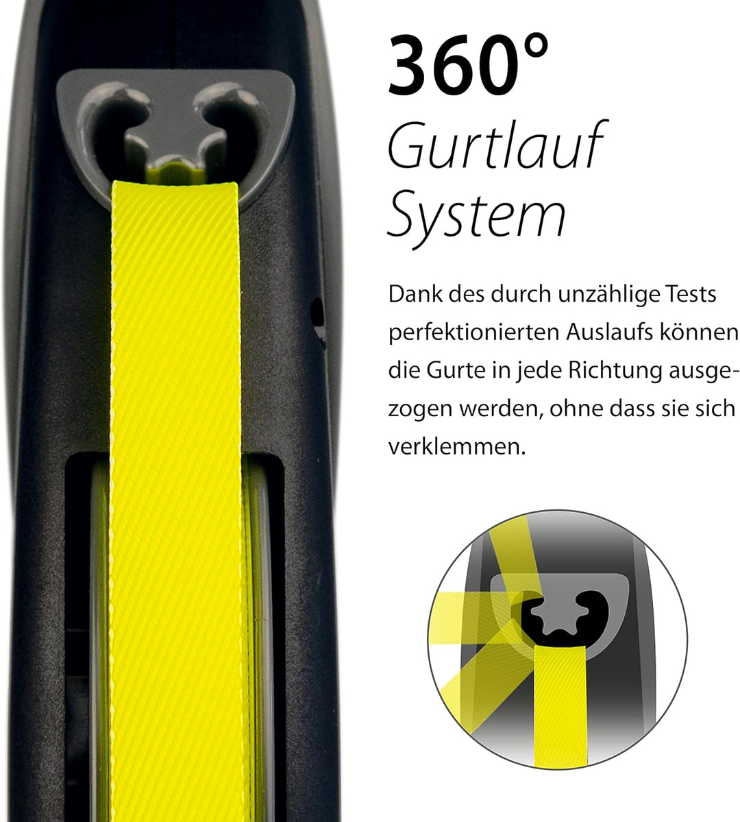 flexi Giant Professional L Gurt 10 m für Hunde bis 50 kg, schwarz/neongelb schwarz/neongelb L 10 m V
