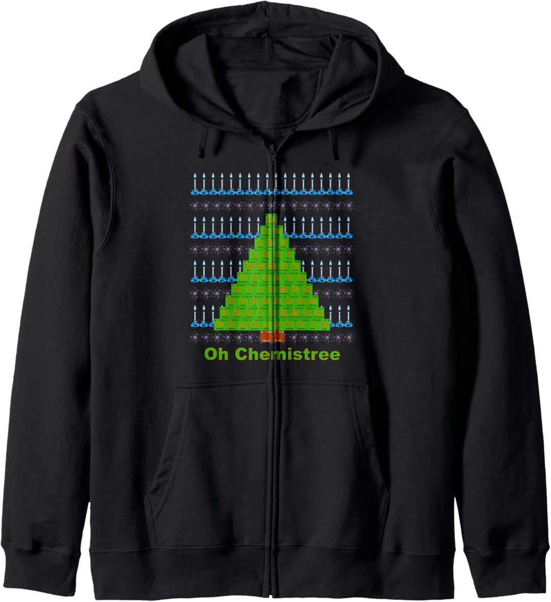 Chemistree Christmas Tree Ugly Gift Chemistry Periodic Table Kapuzenjacke