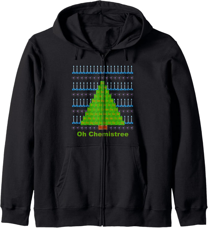 Chemistree Christmas Tree Ugly Gift Chemistry Periodic Table Kapuzenjacke