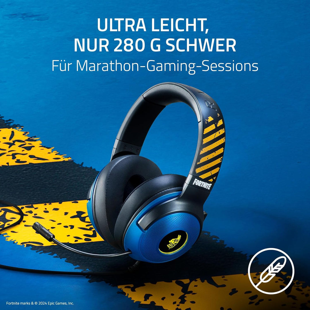 Razer Kraken V3 X - Fortnite Edition Kabelgebundenes USB-Gaming-Headset (Ultraleichter Kopfhörer, Tr
