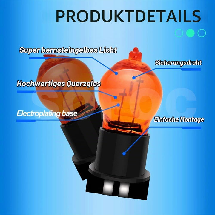 SOFOC-PWY24W Automobil Frontblinker Standlicht Tagfahrlicht etc 12V 24W Gelb 2Stk Bernsteingelb PWY2