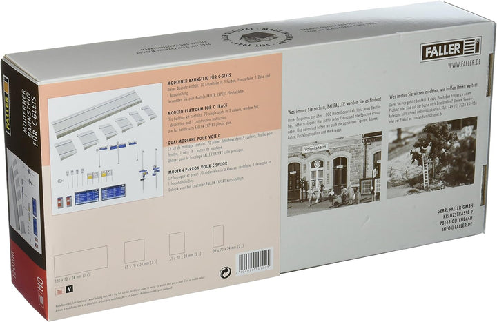 FALLER Kleinstation Zindelstein Modellbausatz mit 86 Einzelteilen 202 x 102 x 75 mm I Modelleisenbah