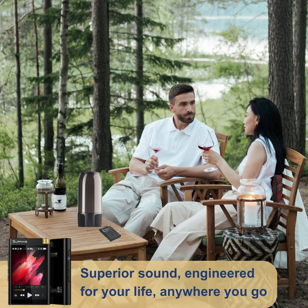 Surfans HiFi Bluetooth Mp3 Player: F28 High Res Verlustfreier Tragbarer Musik Player 3,5 Zoll Digita