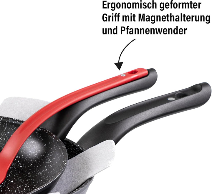 STONELINE Made in Germany Pfannenset Magnetgriff 6 teilig, 24/28 cm, Antihaft beschichtete Pfanne mi